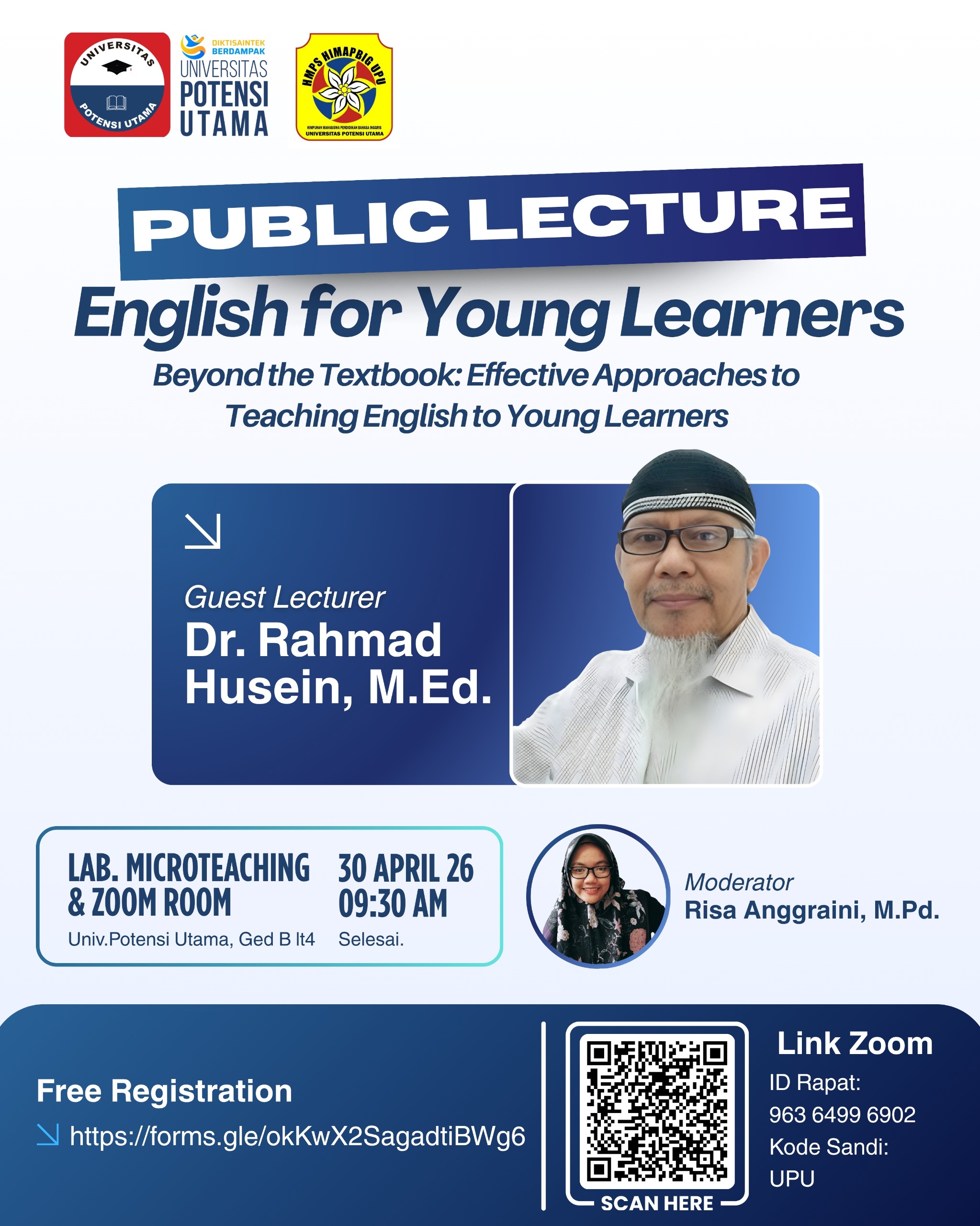 PBI UPU Gelar Kuliah Umum “English for Young Learners”: Cetak Pendidik Bahasa Inggris Berdaya Saing Global